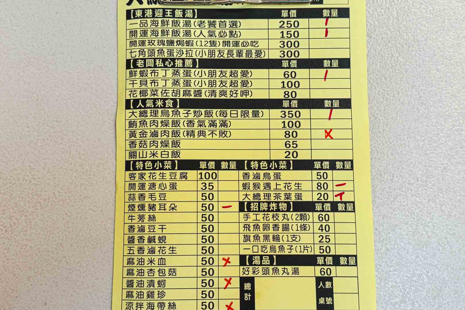 大總理飯湯, 大總理飯湯菜單, 大總理飯湯推薦, 東港美食, 屏東美食