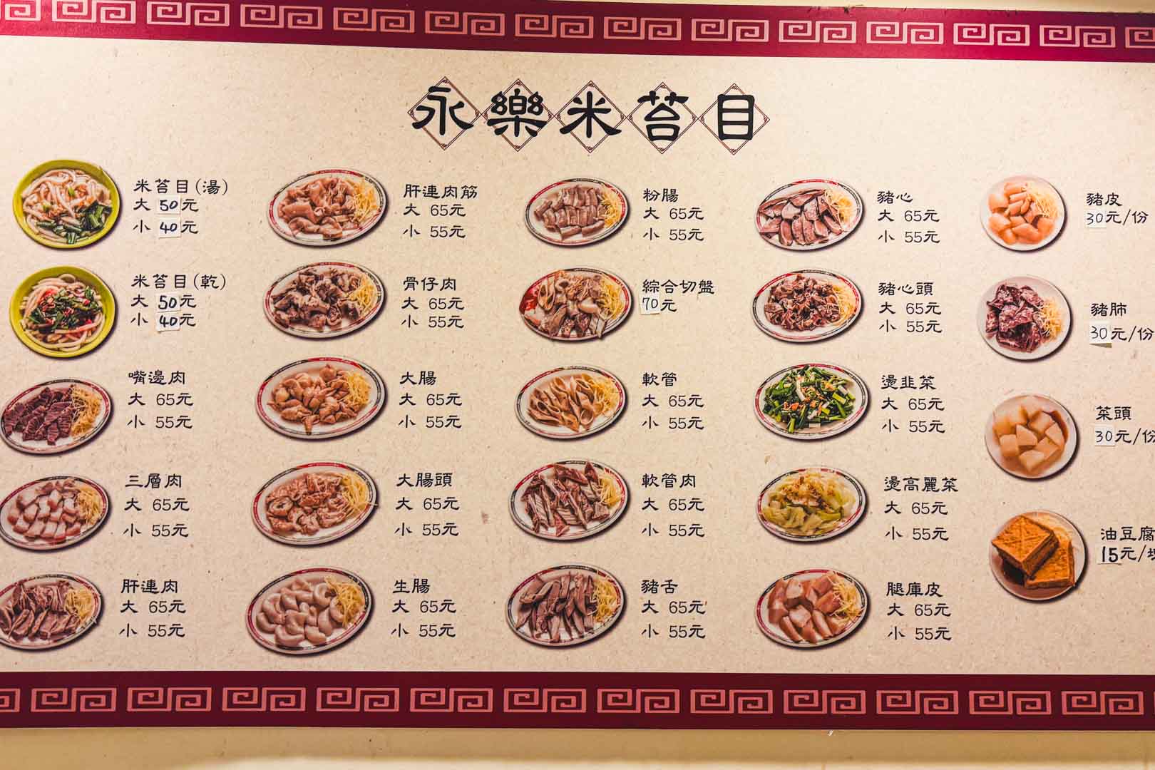 永樂米苔目, 永樂米苔目菜單, 永樂米苔目推薦, 大稻埕美食, 永樂市場美食, 迪化街美食